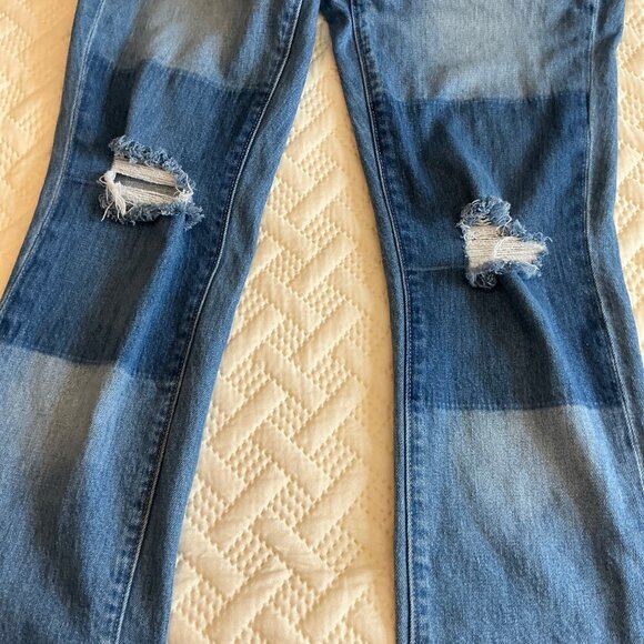 J. Crew Womens Broken In Boyfriend Jeans 25 Blue Medium Wash Distressed - Picture 5 of 12